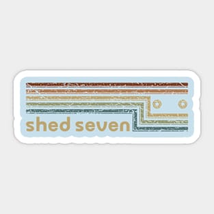 Shed Seven Cassette Stripes Sticker